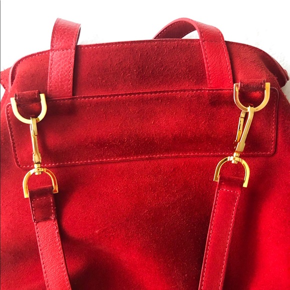 ❤️1DAY SALE❤️Red Suede Mansur Gavriel Lady Bag - Picture 2 of 8